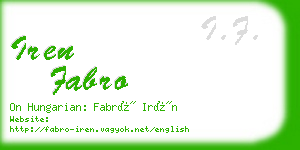 iren fabro business card